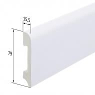Плінтус дюрополімер King Floor JT136-W1 білий 2000х79х15,5 мм