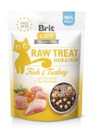 Лакомство Brit Raw Treat Hair & Skin Freeze-dried с рыбой и индейкой 40 г