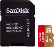 Карта памяти SanDisk SANDISK microSDHC 16GB Extreme Class 10 UHS-I U3 60MB/s (SDSDQXN-016G-G46A)