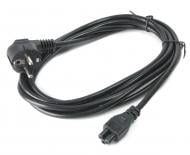 Кабель Cablexpert силовой 3 м черный (PC-186-ML12-3M) CEE7/7-C5, VDE, с заземлением, 3х1.0 мм