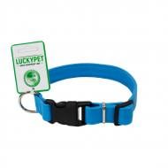 Ошейник Lucky Pet двойной кожа пластиковая фурнитура 1,0/18-25 голубой
