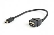 Переходник Cablexpert 0,15 м черный (A-OTG-AFBM-002) OTG USB2.0, A-мама/mini B-папа