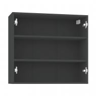 Шкаф верхний распашной LuxeForm 800x720x300 мм графит