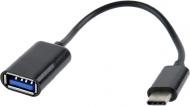 Кабель Cablexpert 0,2 м чорний (AB-OTG-CMAF2-01) OTG USB2.0, A-мама/Type-C