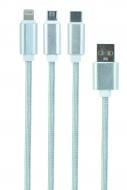 Кабель Cablexpert 1 м (CC-USB2-AM31-1M-S) BM-папа/Lightning/Micro/Type-C