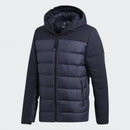 Пуховик мужской Adidas CLIMAWARM JKT CY8620 р.S темно-синий