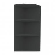 Шкаф верхний открытый LuxeForm угловой 300x720x300 мм графит