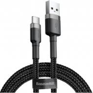 Кабель BASEUS Cafule Cable USB For Type-C 2A 3 м grey/black (CATKLF-UG1)