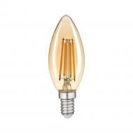 Лампа світлодіодна Violux LED FILAMENT C37 6 Вт E14 2200 К 195 В прозора 833022