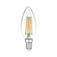 Лампа світлодіодна Violux LED FILAMENT C37 9 Вт E14 4000 К 195 В прозора 833054