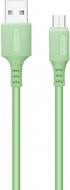 Кабель ColorWay USB - MicroUSB (soft silicone) 2.4А 1 м зеленый (CW-CBUM042-GR)