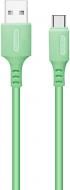 Кабель ColorWay USB - Type-C (soft silicone) 2.4а 1 м зеленый (CW-CBUC042-GR)