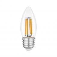 Лампа світлодіодна Violux LED FILAMENT C37 6 Вт E27 4000 К 195 В прозора 833064