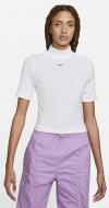 Футболка Nike W NSW ESSNTL RIB MOCK SS TOP DV7958-100 р.XS белый