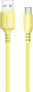 Кабель ColorWay USB - Type-C (soft silicone) 2.4а 1 м желтый (CW-CBUC043-Y)