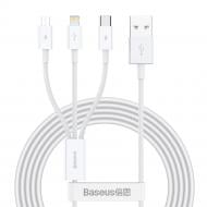 Кабель BASEUS Superior Series USB to M + L + C 3.5 A 1,5 м белый (CAMLTYS-02)