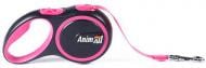 Поводок-рулетка AnimAll S Розово-черный до 15кг