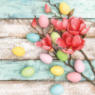 Салфетки столовые Silken Пасхальная магнолия 33х33 см 18 шт. Салфетки столовые Silken Пасхальная магнолия 33х33 см 18 шт.