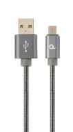 Кабель Cablexpert 2 м сірий (CC-USB2S-AMmBM-2M-BG) micro USB 2.0 A-тато/Micro B-тато