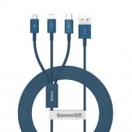 Кабель BASEUS Superior Series Fast Charging Data Cable USB to M+L+C 3.5A 1.5 м Blue 1,5 м синий (CAMLTYS-03)