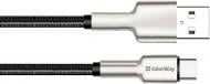 Кабель ColorWay USB - Type-C (head metal) 2.4 А 1 м черный (CW-CBUC046-BK)