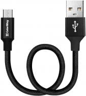 Кабель ColorWay USB - MicroUSB 2.4 А 0,25 м черный (CW-CBUM048-BK)