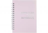 Блокнот Optima А6 бічна спіраль 60 арк. клітинка рожевий O25944