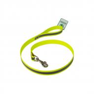 Поводок для собак Lucky Pet с водонепроницаемой ленты светоотражающий 25/120 лаймовый