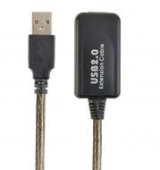 Кабель Cablexpert USB-подовжувач 15 м чорний (UAE-01-15M) подовжувач USB2.0, активний