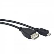 Кабель Maxxter 0,15 м черный (U-AFM-OTG) OTG USB2.0, AF-MicroUSB