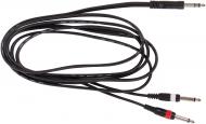 Кабель STAGG 6,3 мм – 2x6,3 мм 3 м черный (SYC3/PS2P E)