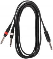 Кабель STAGG 6,3 мм – 2x6,3 мм 3 м черный (YC-03/2P1PS PH-)