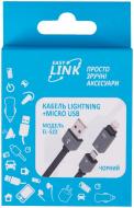 Кабель Easy Link USB – microUSB + Apple Lightning 0.95 м черный (EL-522, black)