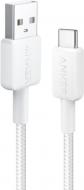 Кабель Anker 322 USB-A to USB-C Nylon 0,9 м white (A81H5H21)