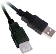 Подовжувач Viewcon USB 2.0 AM – AF 1,8 м чорний (VU015)