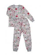Пижама детская унисекс Luna Kids Рождественские мотивы (байка) р.92-98 серый