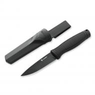 Нож Ganzo (9.8 см) 8Cr14 / PP+TPR черный с чехлом G806BW-BK