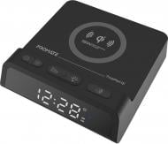 Бездротовий зарядний пристрій Promate TimePad-Qi з годинником-будильником 15 Вт Black