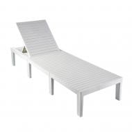 Лежак ProGarden HAITI 195х65х32 белый для сада 65x195 см