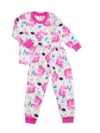 Пижама детская для девочек Luna Kids Единорожки (байка) р.110–116 молочный