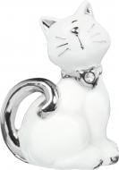 Статуэтка котик HY21084-3 10х7х4 см белый с серебристым Статуэтка котик HY21084-3 10х7х4 см белый с серебристым