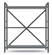 Стеллаж металлический 900x800x400 мм Меткас антрацит ЛДСП полки 3 шт. крашенный