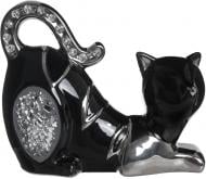 Статуэтка кошка HY21248-2BS 15х12 см черно-серебряный