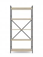 Стеллаж металлический 1700x800x350 мм Меткас антрацит/дуб артизан ЛДСП полки 5 шт. крашенный