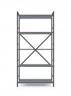 Стеллаж металлический 1700x800x350 мм Меткас антрацит ЛДСП полки 5 шт. крашенный