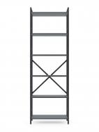 Стеллаж металлический 1800x600x2401 мм Меткас антрацит ЛДСП полки 6 шт. крашенный