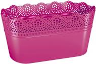 Кашпо пластиковое Prosperplast Lace овальный 2,7 л фуксия (78979-235)