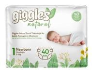 Підгузки Giggles Natural 1 Newborn 40шт 1 2-5 кг 40 шт.