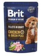 Корм вологий Brit Premium Fillets in Gravy Chicken & Green Peas філе в соусі курка та горошок 85 г