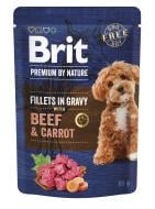 Корм влажный Brit Premium Fillets in Gravy Beef&Carrot филе в соусе говядина и морковь 85 г